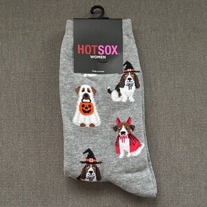 Hot Sox Gray Halloween Dog Socks